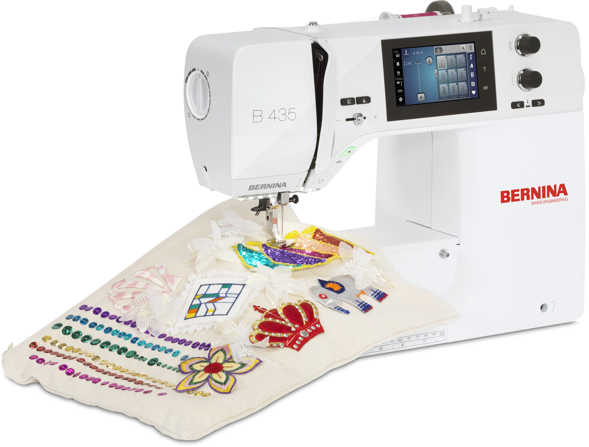 Bernina 435 comes with a built-in repeat pattern function