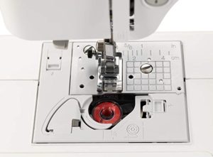 Brother Project Runway CS5055PRW sewing machine comes with a top drop-in bobbin