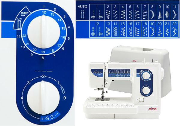 Elna 340 sewing machine comes with a wide variety of stitch functions