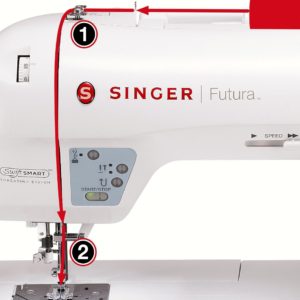 Automatischer Nadeleinfädler der Singer Futura XL-550